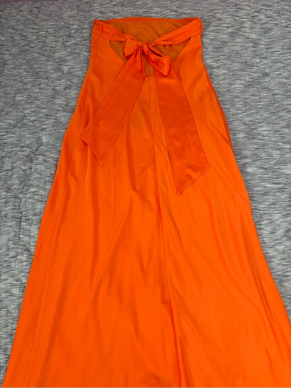 Gianni Bini Francesca Satin Dress In Mandarin Sz 12 NWT - - Picture 6 of 9